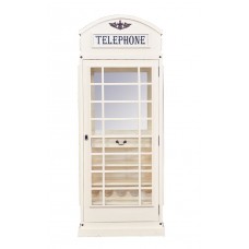 Drinks Cabinet - Iconic BT Telephone Box Style Bar in French Ivory